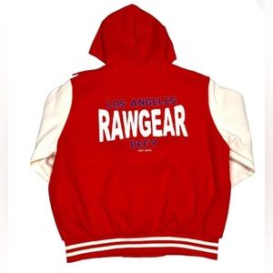 ❤️ NWT! RawGear Unisex Embroidered Varsity Letterman Jacket